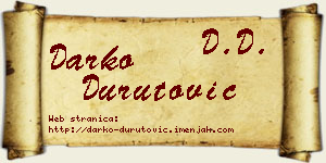 Darko Durutović vizit kartica